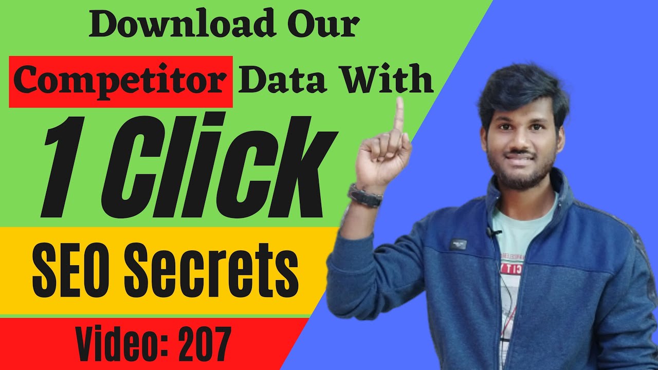Download Competitor Website SEO Data With 1 Click || SEO Tutorials In Telugu || Video #207